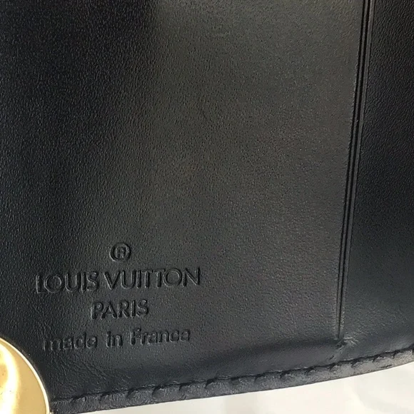 Louis Vuitton black leather bi-fold - Picture 9 of 10